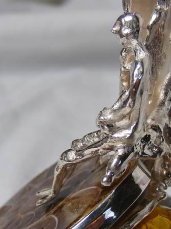 Calice, Argent Massif, Or 585, Grenat, Perle, Ambre, Ammonite, Gregory Pyra Piro