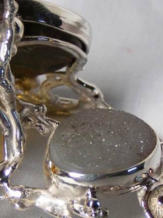 Calice, Argent Massif, Or 585, Grenat, Perle, Ambre, Ammonite, Gregory Pyra Piro