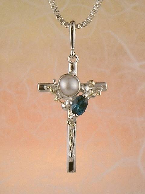 where to find right now best artisan handcrafted jewellery, Bespoke Jewellery with Semi Precious Stones, #Cross #Pendant 4049