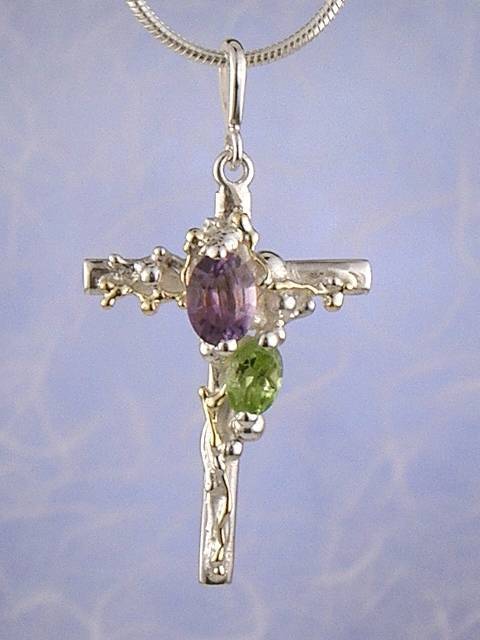 where to find right now best artisan handcrafted jewellery, Bespoke Jewellery with Semi Precious Stones, #Cross #Pendant 3009