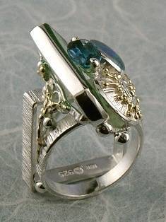 ambachtelijk gemaakte handgemaakte sieraden, waar vind je makers die handgemaakte sieraden maken, unieke design sieraden makers, sieraden ontwerpen geïnspireerd door retro mode, waar sieraden gemaakt door ambachtslieden te koop zijn, sieraden van gemengde metalen met edelstenen, handgemaakte ring voor vrouwen met opaal 3894