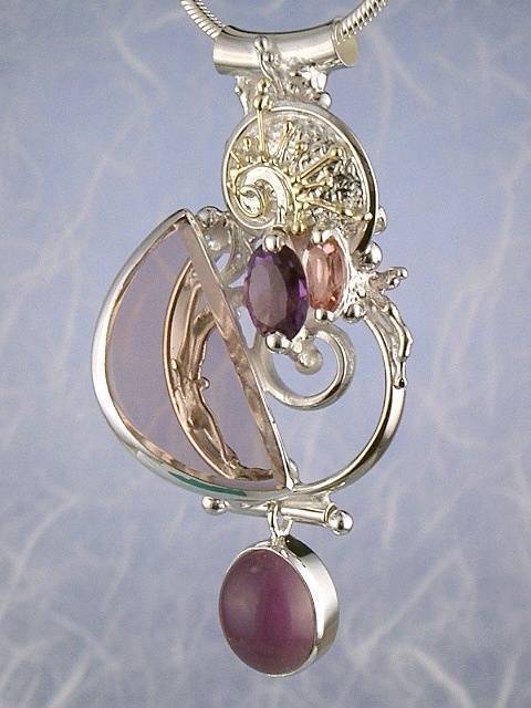 artisan made handcrafted jewelry,, jewellery with colour stones, jewellery with natural gemstones, jewellery with real pearls, where to buy jewellery for mature womens, jewellery from mixed metals with gemstonesgregory pyra piro pendant #8659