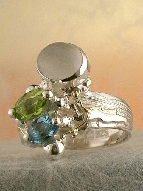 #Joyas #Barcelona, Gregorio Pyra Piro #Joyas de Autor #Plata de Ley y Oro con #Piedras Preciosas #Anillo 274