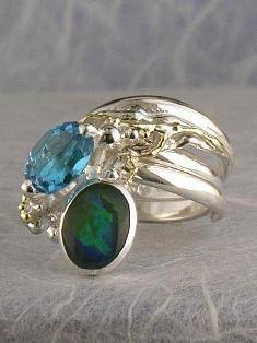 artisan made handcrafted jewelry,, jewellery with colour stones, jewellery with natural gemstones, jewellery with real pearls, where to buy jewellery for mature womens, jewellery from mixed metals with gemstones, handcrafted rings for women with opal 6849