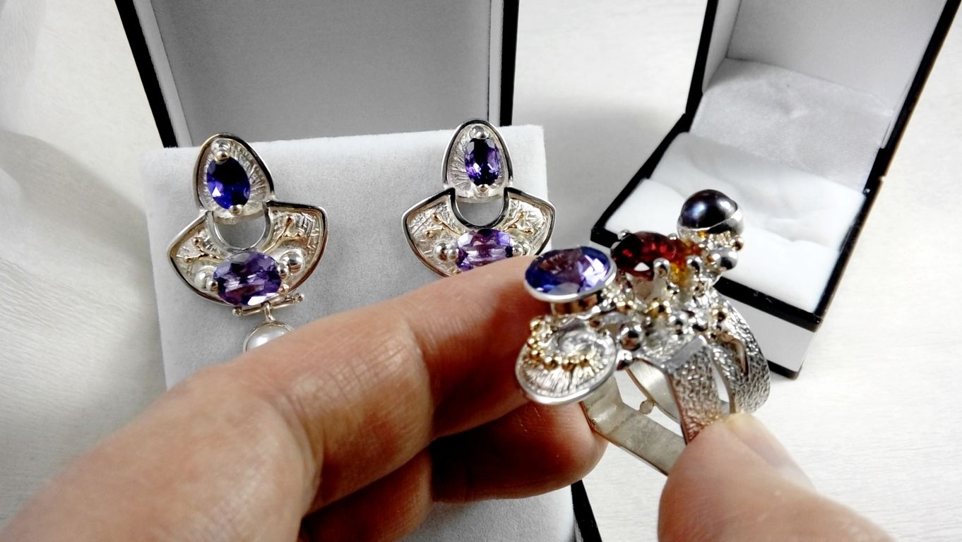 Collection of Cyber Rings, Bespoke Jewellery, One of a Kind, Original Handcrafted, Gregory Pyra Piro, Sterling Silver, 14k Gold, Natural Gemstones, Pearls