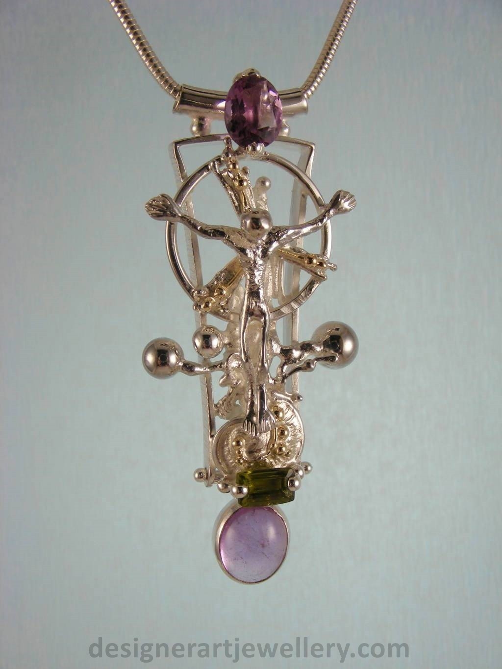artisan made handcrafted jewelry, luxury jewelry with color stones, luxury jewelry with pearls and gemstones, handcrafted jewelry in sterling silver and 14 karat gold, luxury jewelry with gemstones and pearls, handcrafted jewelry with pearls and gemstones, jewellery from mixed metals with gemstones, gregory pyra piro art jewelry, gregory pyra piro contemporary jewelry, high quality artisan jewelry, high quality jewelry made by artist, gregory pyra piro pendant 3050
