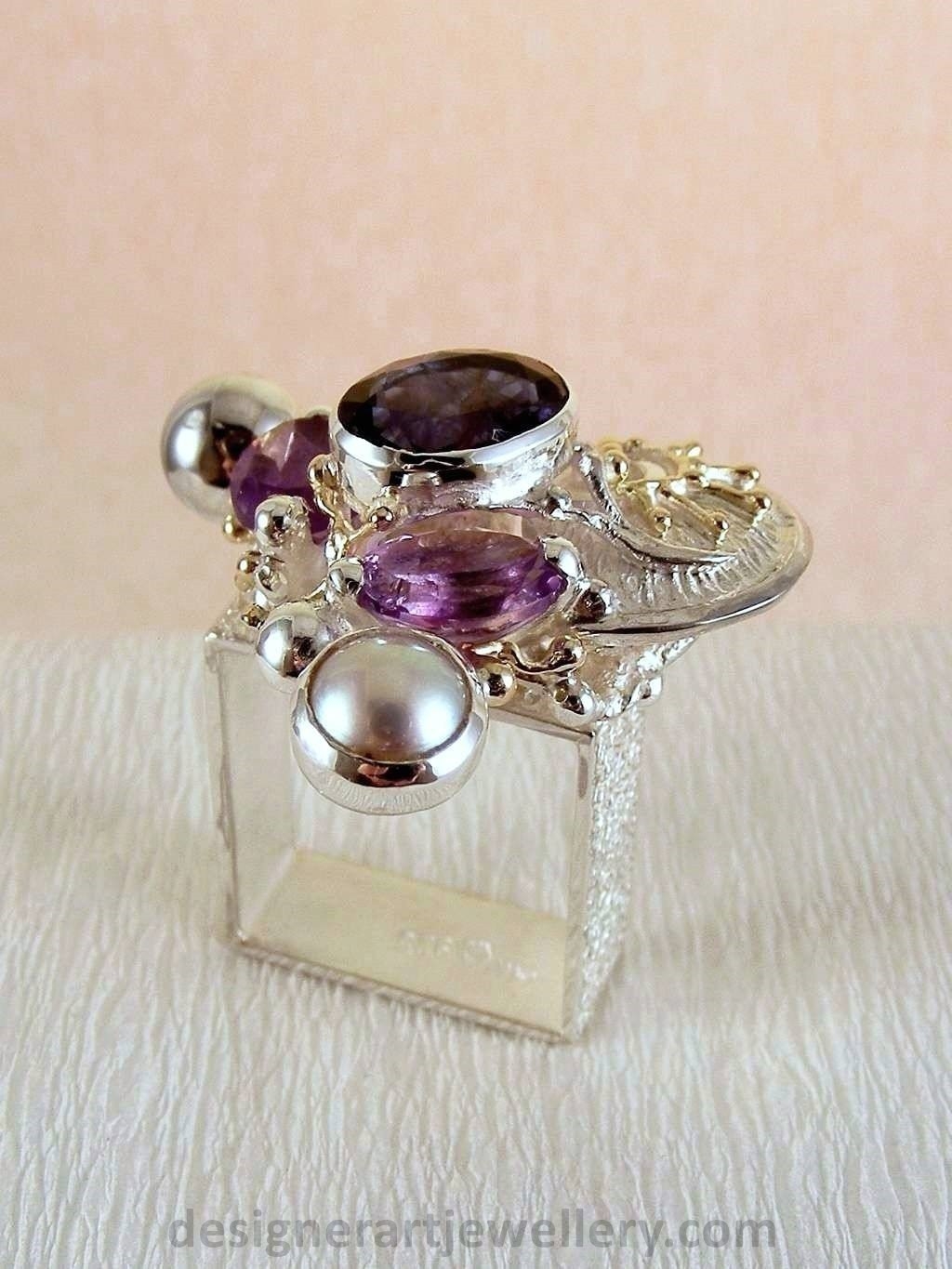 artisan handcrafted ring, one of a kind ring, sterling silver and 14 karat gold ring, gregory pyra piro rings and art jewelry, gregory pyra piro one of a kind ring 3623