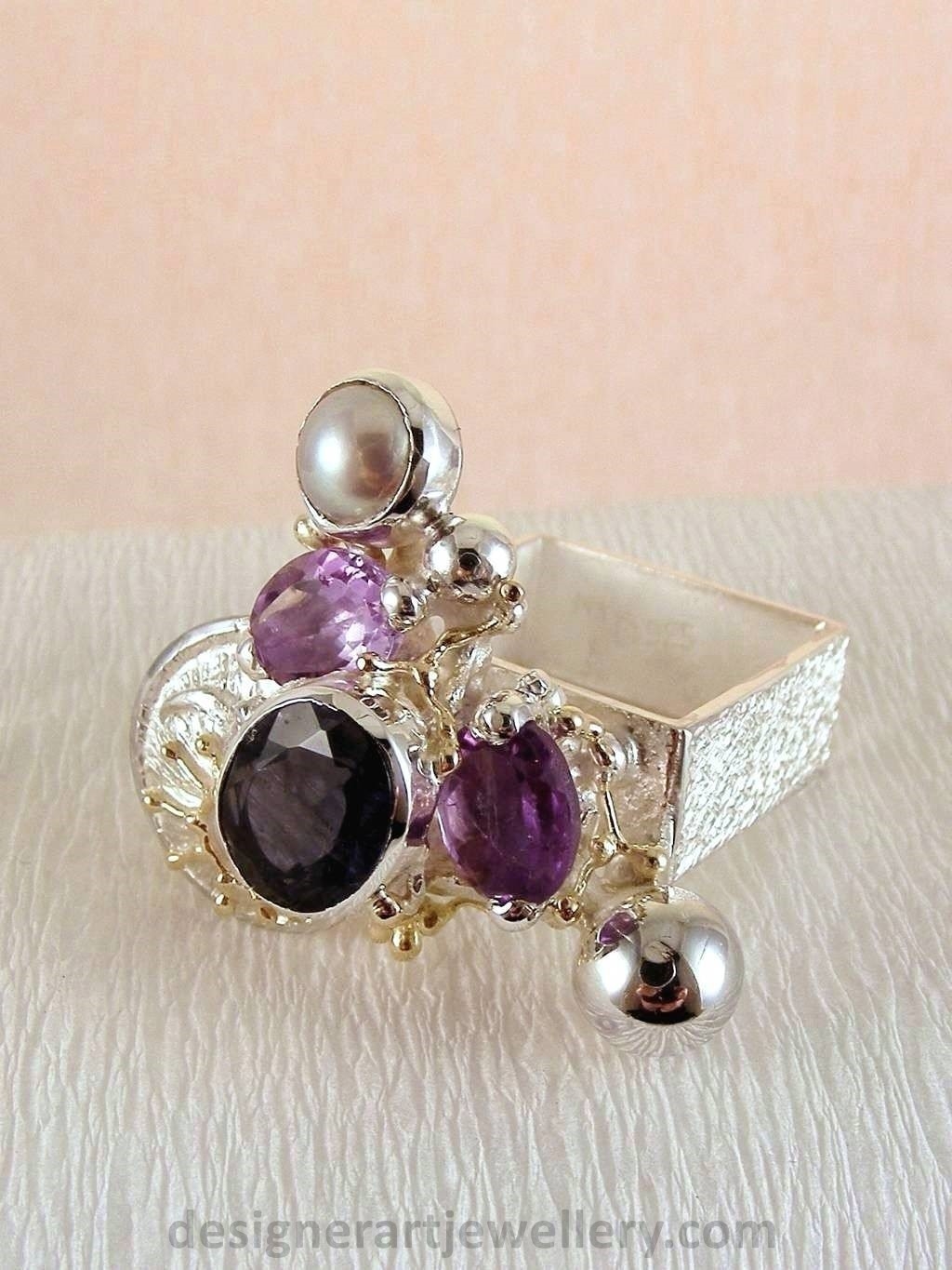 artisan handcrafted ring, one of a kind ring, sterling silver and 14 karat gold ring, gregory pyra piro rings and art jewelry, gregory pyra piro one of a kind ring 3623