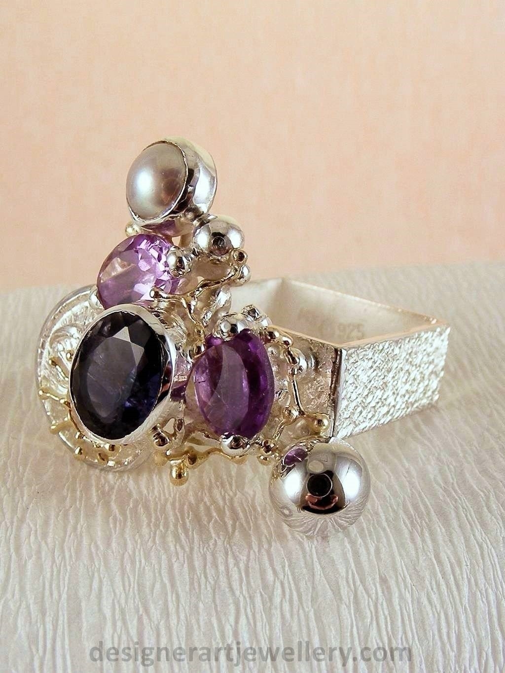 artisan handcrafted ring, one of a kind ring, sterling silver and 14 karat gold ring, gregory pyra piro rings and art jewelry, gregory pyra piro one of a kind ring 3623