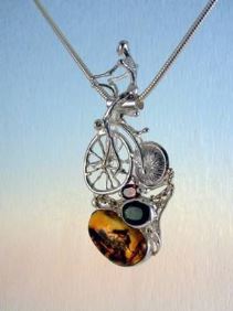 gregory pyra piro art jewellery, silver and gold jewellery with gemstones, gold and silver jewellery with gemstones and pearls, #Pendant 4287
