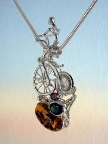 gregory pyra piro art jewellery, silver and gold jewellery with gemstones, gold and silver jewellery with gemstones and pearls, #Pendant 4287