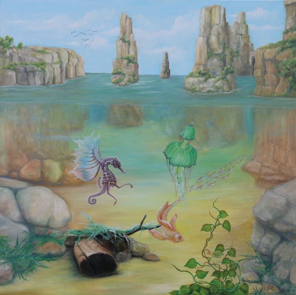 Olieverf op Canvas, Olieverfschilderij, art fantastique avec un motif surréaliste, fantasykunst met een surrealistisch motief, Fantasy-Kunst mit surrealistischem Motiv, Gregory Pyra Piro