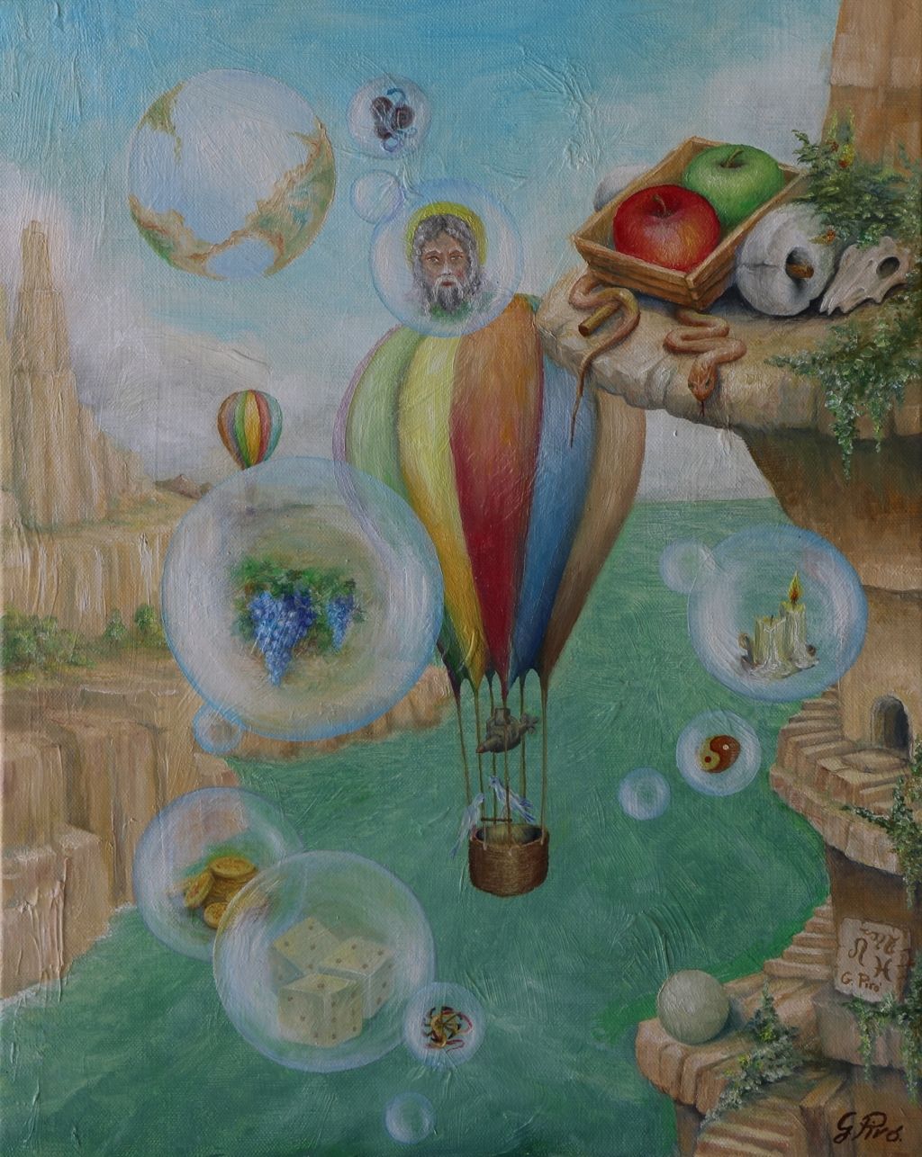 l'Huile sur Toile, Peinture à l'Huile, Surréalisme, Gregory Pyra Piro