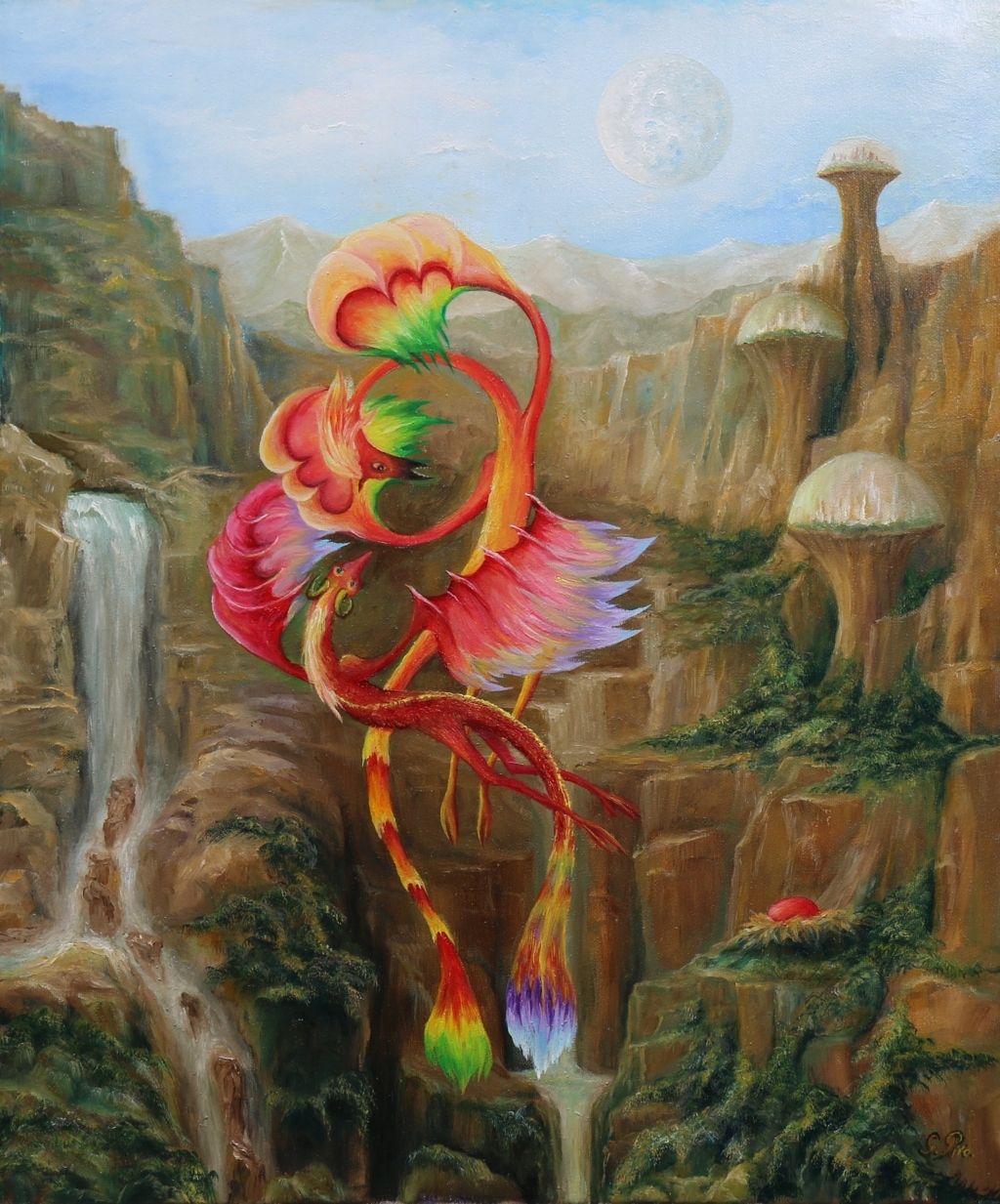 Olieverf op Canvas, Olieverfschilderij, art fantastique avec un motif surréaliste, fantasykunst met een surrealistisch motief, Fantasy-Kunst mit surrealistischem Motiv, Gregory Pyra Piro