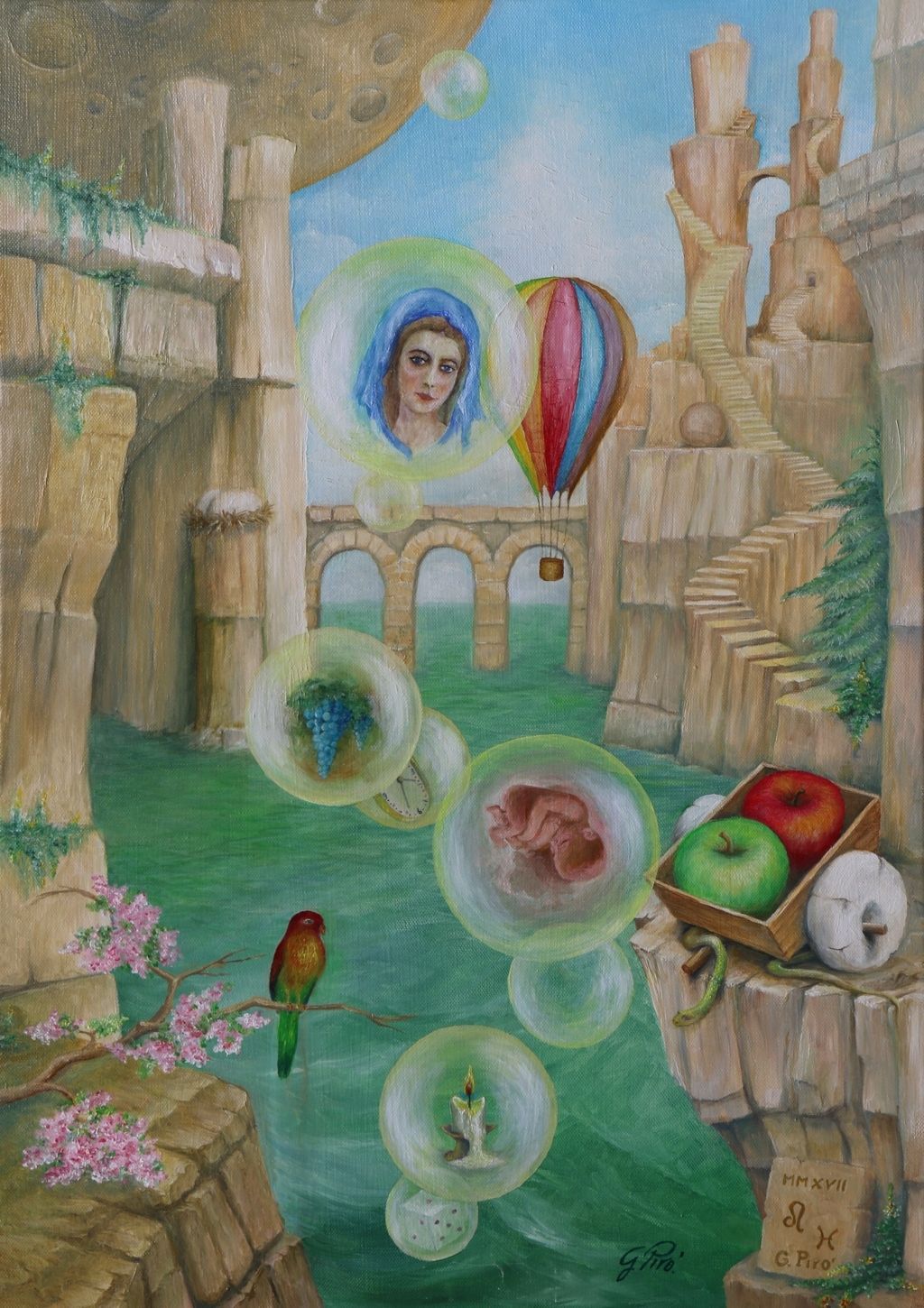 l'Huile sur Toile, Peinture à l'Huile, Surréalisme, Gregory Pyra Piro