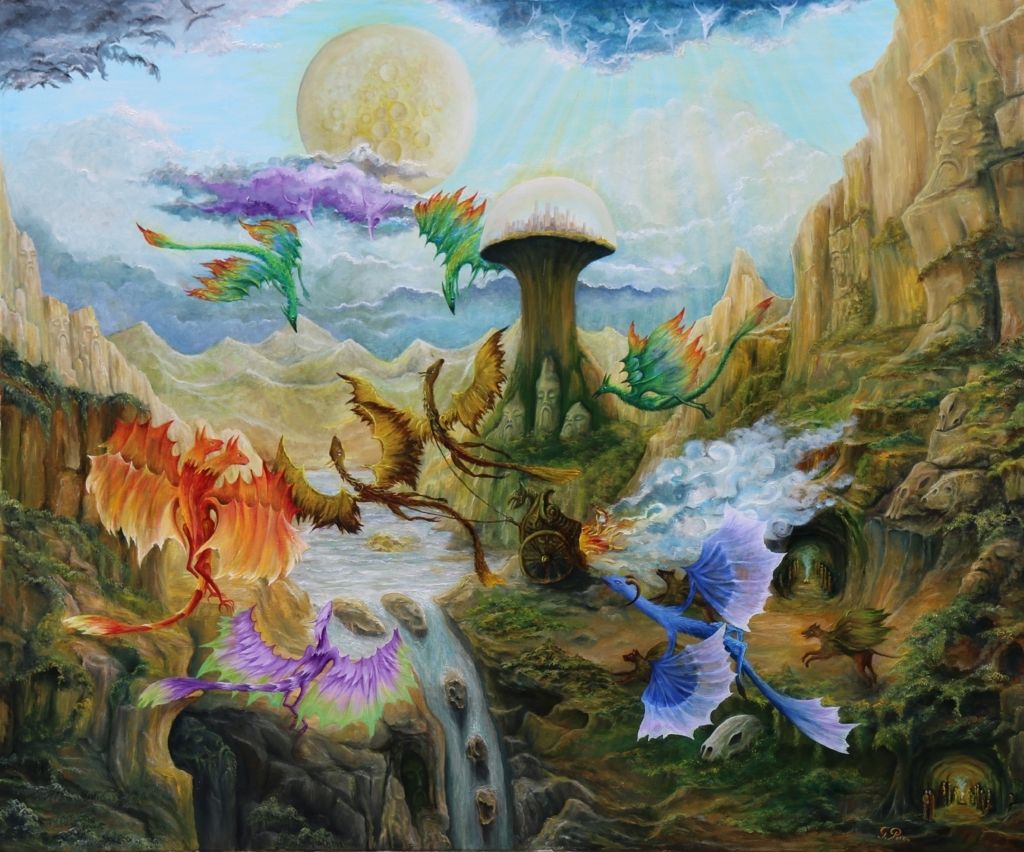 olja på duk målningar, surrealism konst, surrealistiska målningar, gregory pyra piro målningar, internationell konst